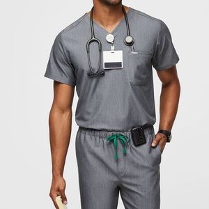 FIGS GRAPHITE MENS SCRUP TOP